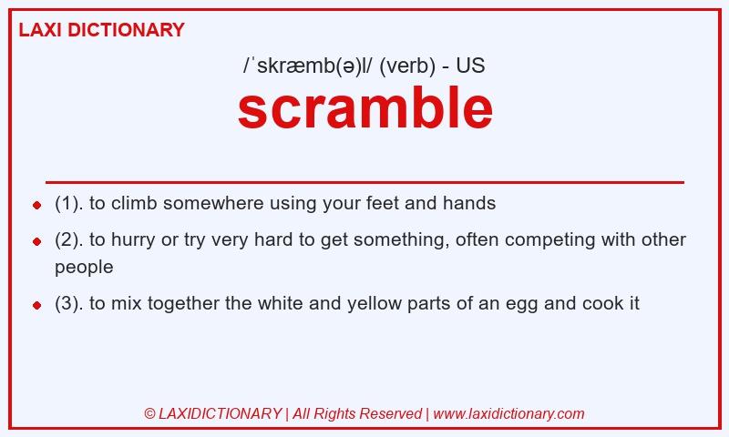Definition scramble in American English