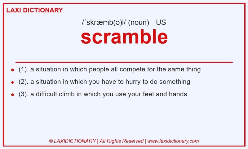Definition scramble in American English