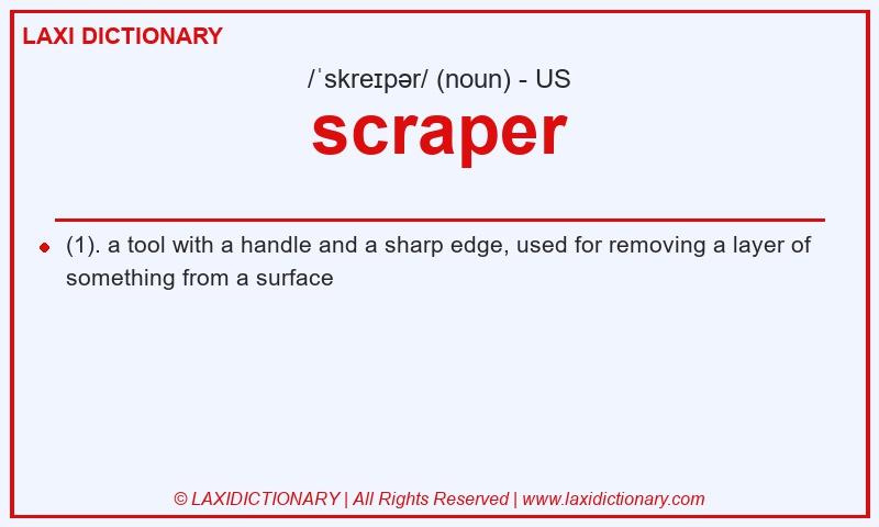 Definition scraper in American English