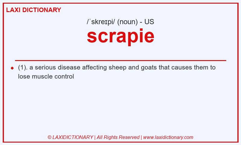 Definition scrapie in American English