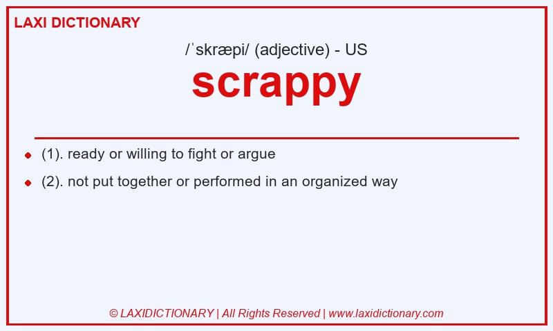 Definition scrappy in American English