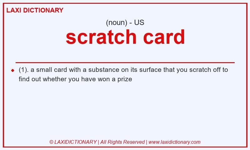 Definition scratch card in American English