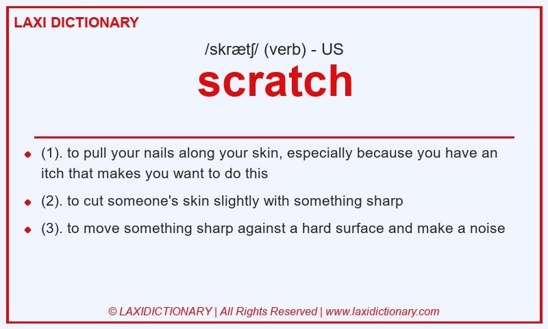 Definition scratch in American English