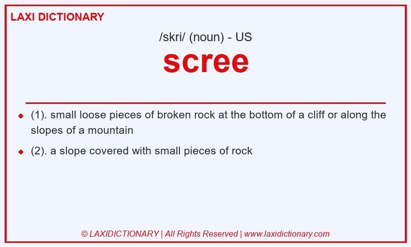 Definition scree in American English