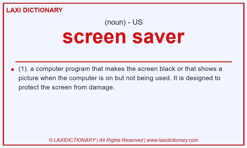 Definition screen saver in American English