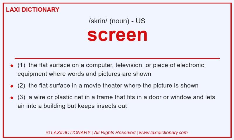 Definition screen in American English