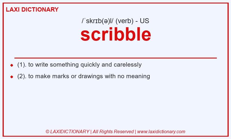 Definition scribble in American English