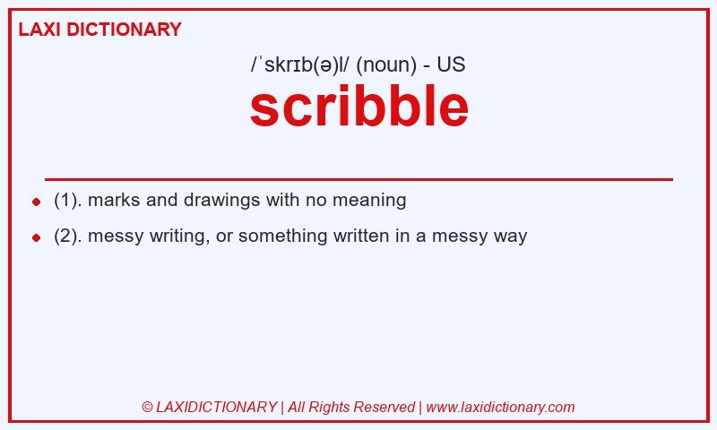 Definition scribble in American English