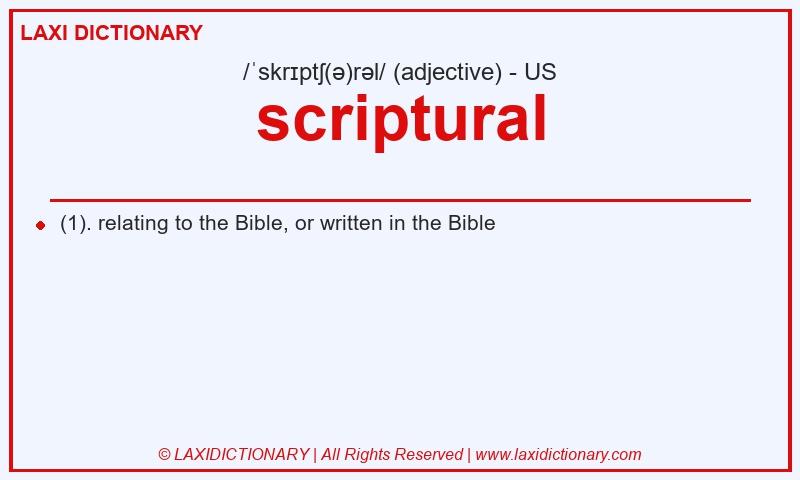 Definition scriptural in American English