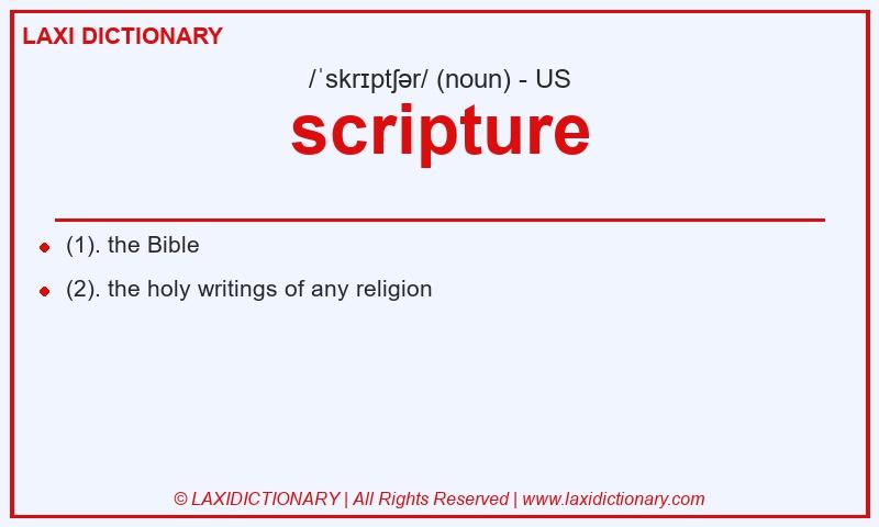 Definition scripture in American English
