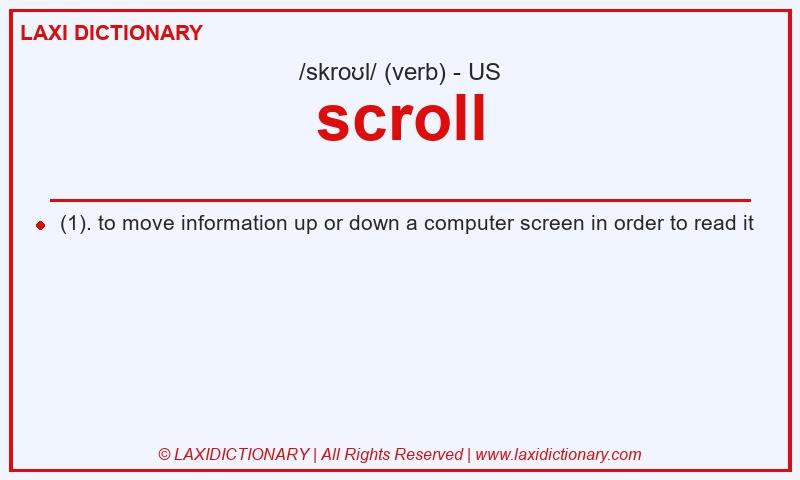 Definition scroll in American English