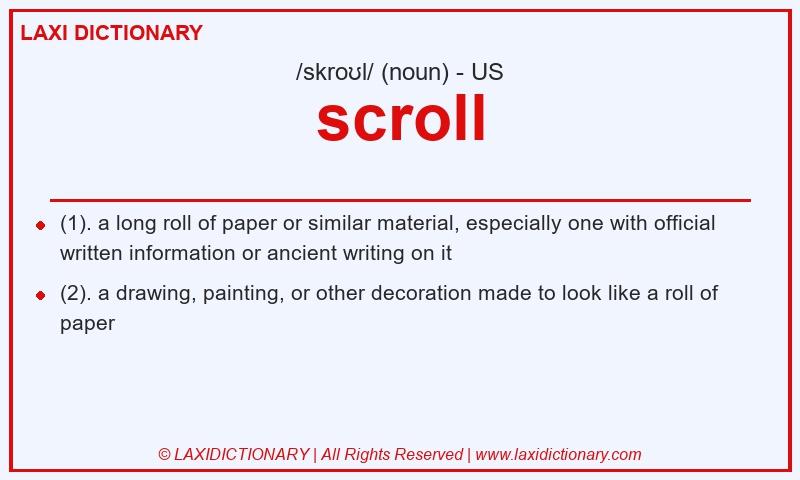 Definition scroll in American English