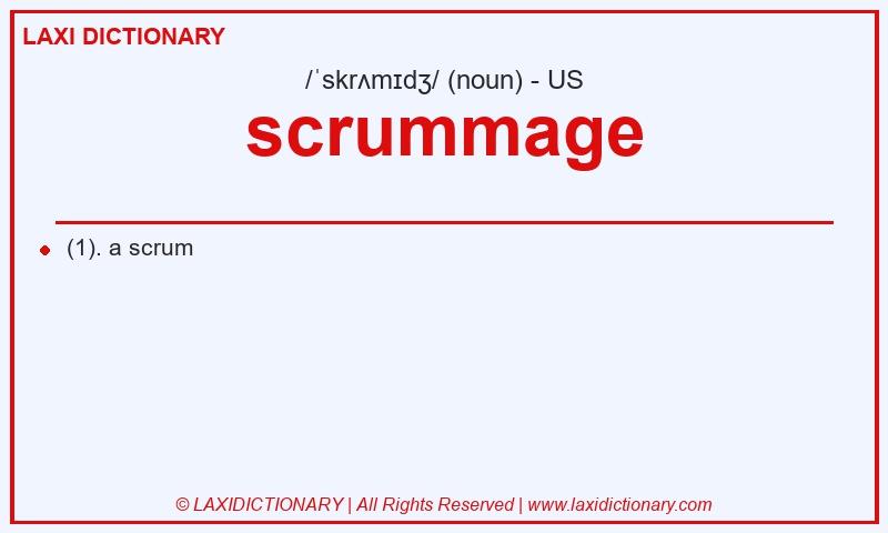 Definition scrummage in American English