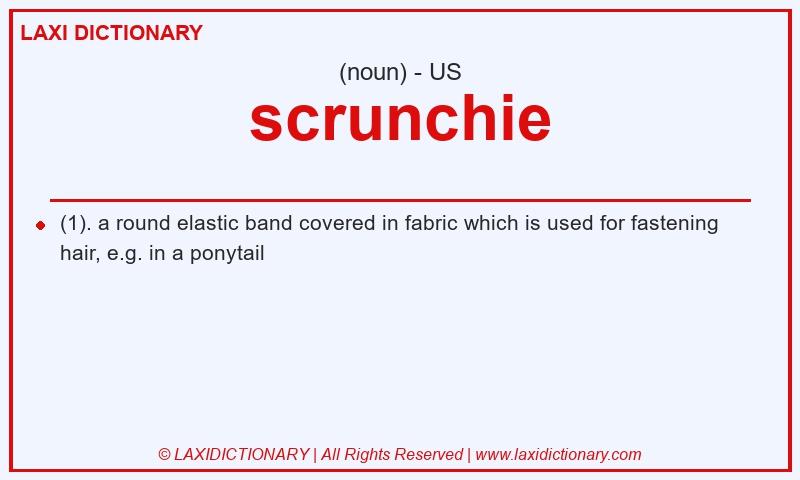 Definition scrunchie in American English