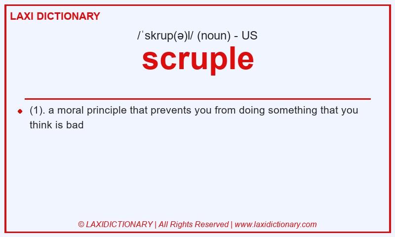 Definition scruple in American English
