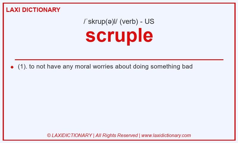 Definition scruple in American English