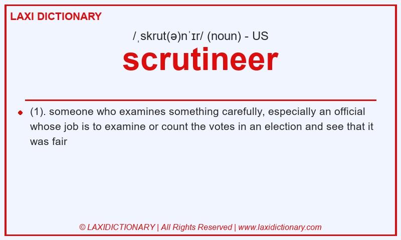 Definition scrutineer in American English