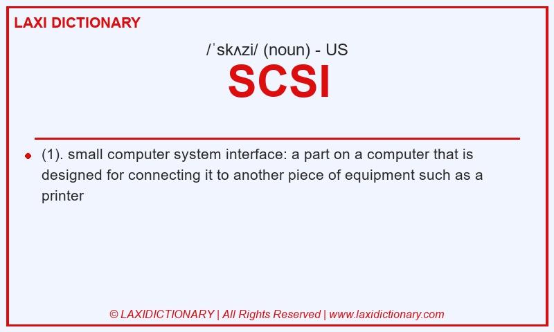 Definition SCSI in American English