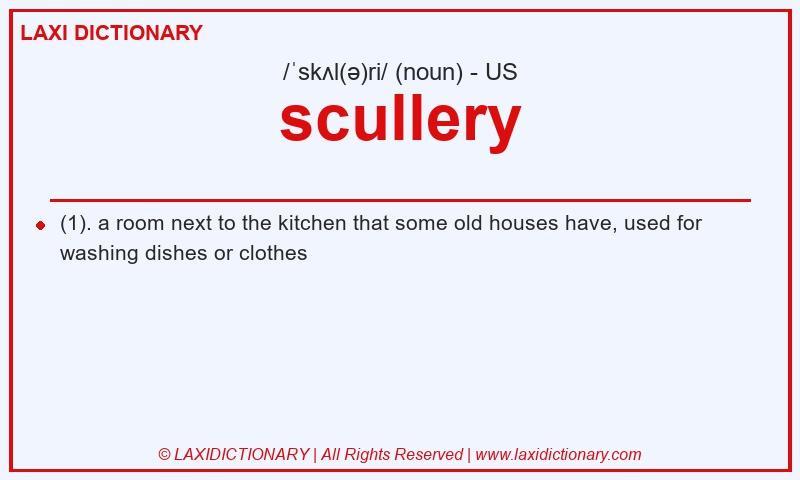 Definition scullery in American English