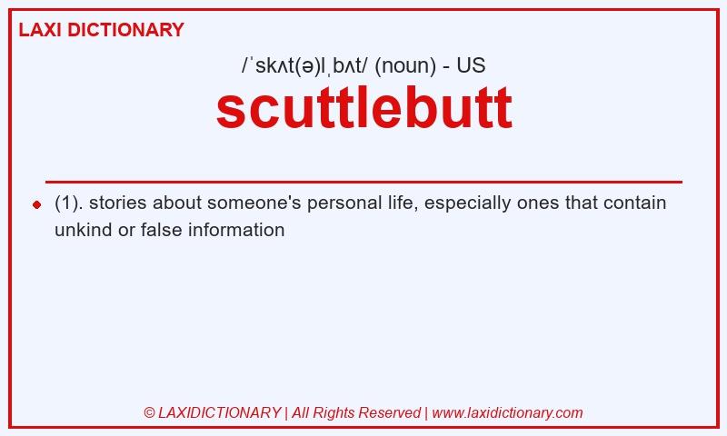 Definition scuttlebutt in American English
