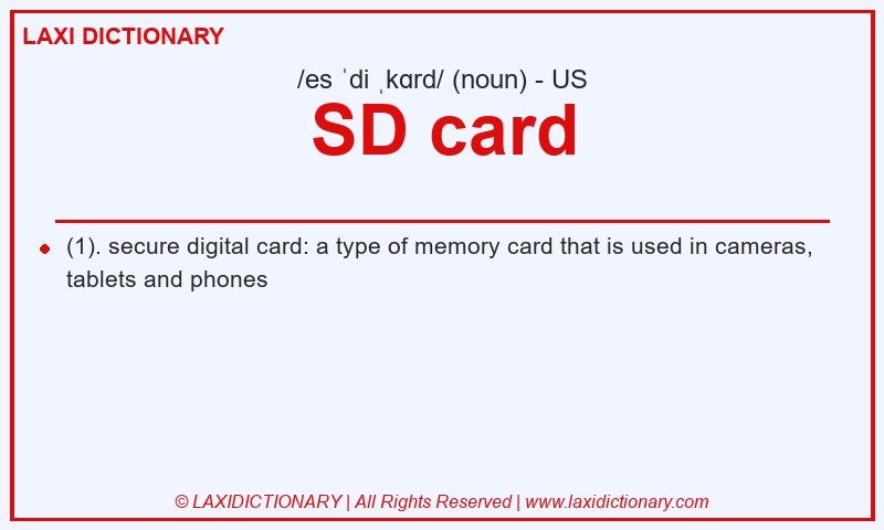 Definition SD card in American English