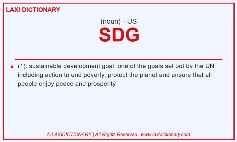 Definition SDG in American English