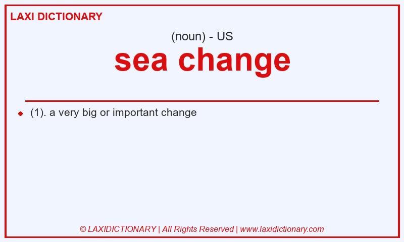 Definition sea change in American English
