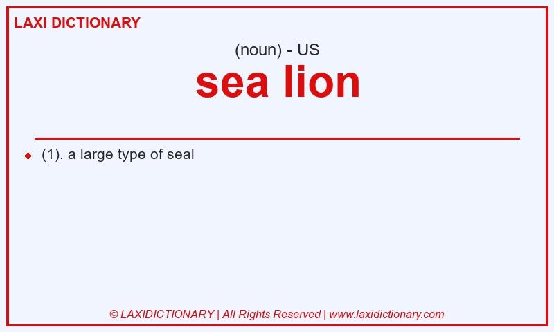 Definition sea lion in American English
