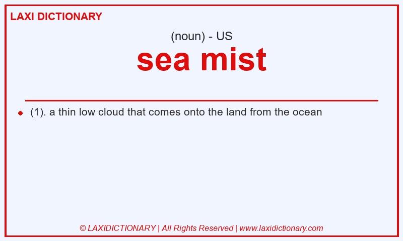 Definition sea mist in American English