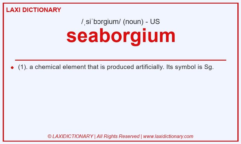 Definition seaborgium in American English
