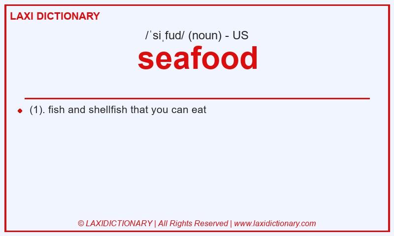 Definition seafood in American English