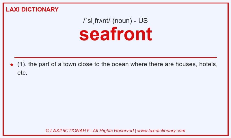 Definition seafront in American English