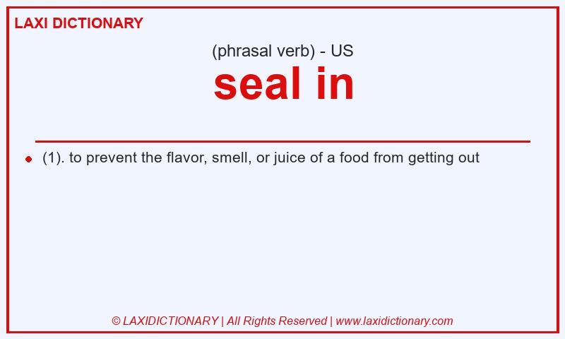 Definition seal in in American English