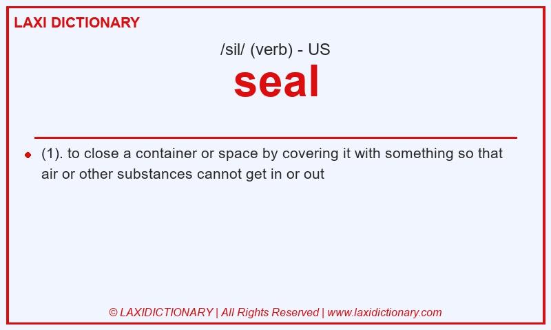 Definition seal in American English