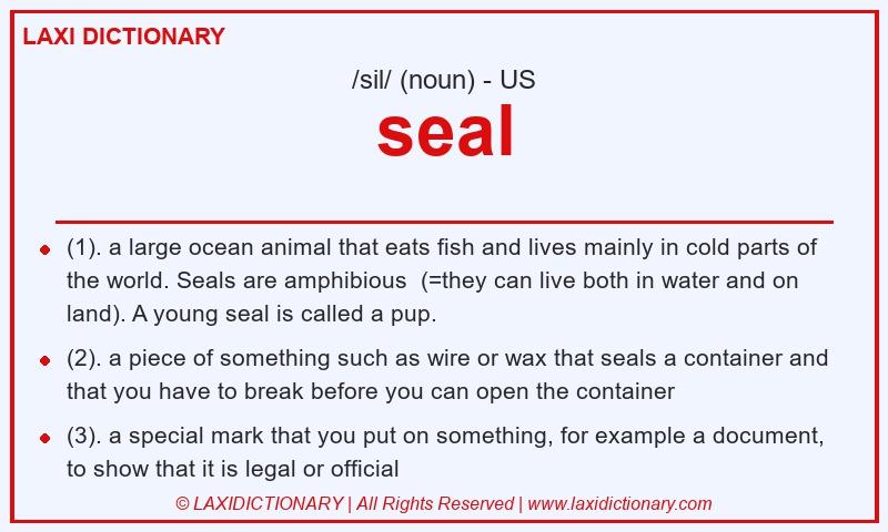 Definition seal in American English