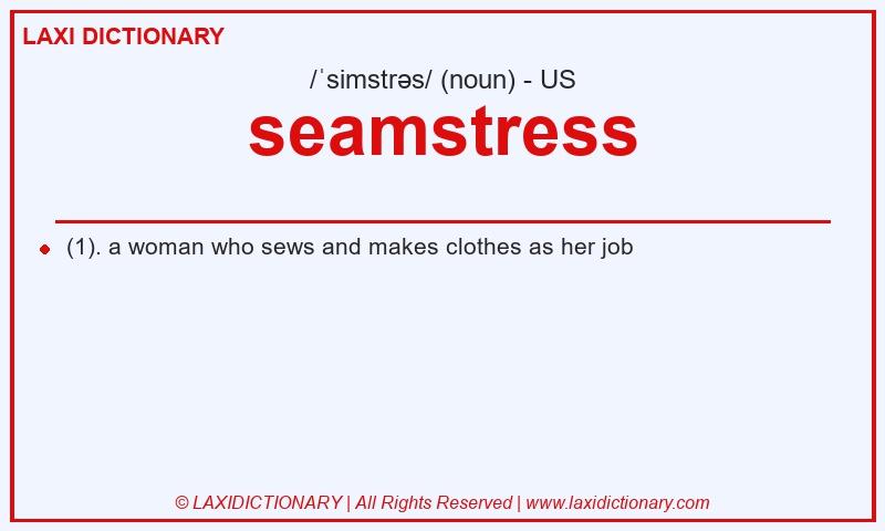 Definition seamstress in American English