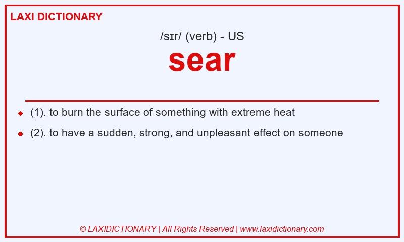 Definition sear in American English