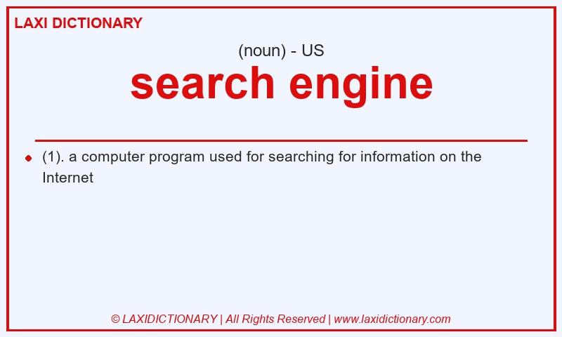 Definition search engine in American English