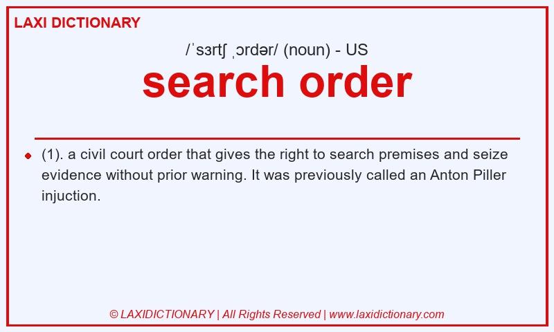 Definition search order in American English