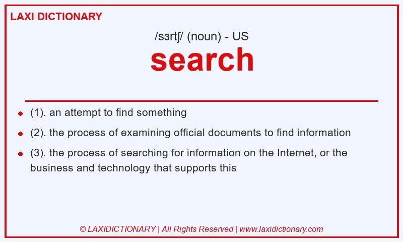 Definition search in American English
