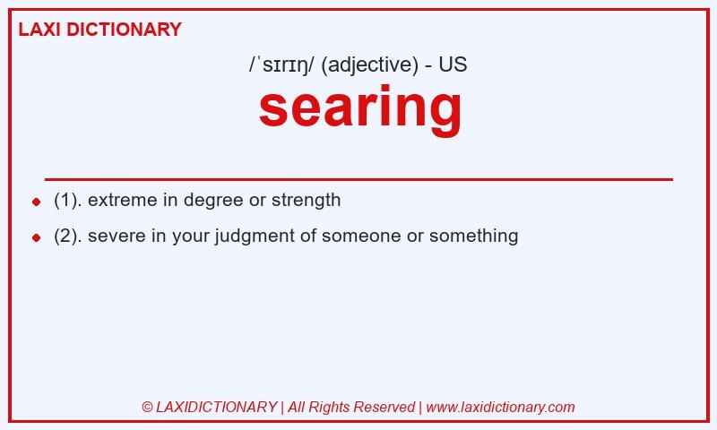 Definition searing in American English