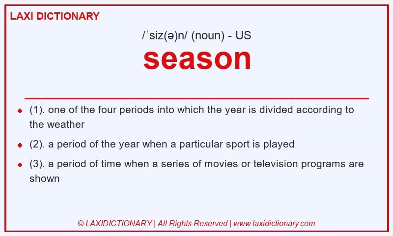 Definition season in American English