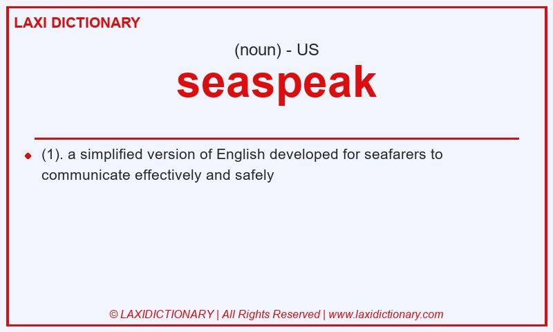 Definition seaspeak in American English
