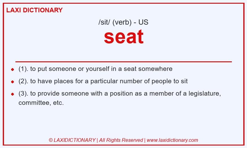 Definition seat in American English