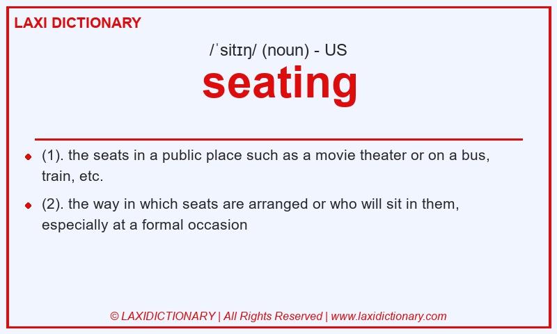 Definition seating in American English