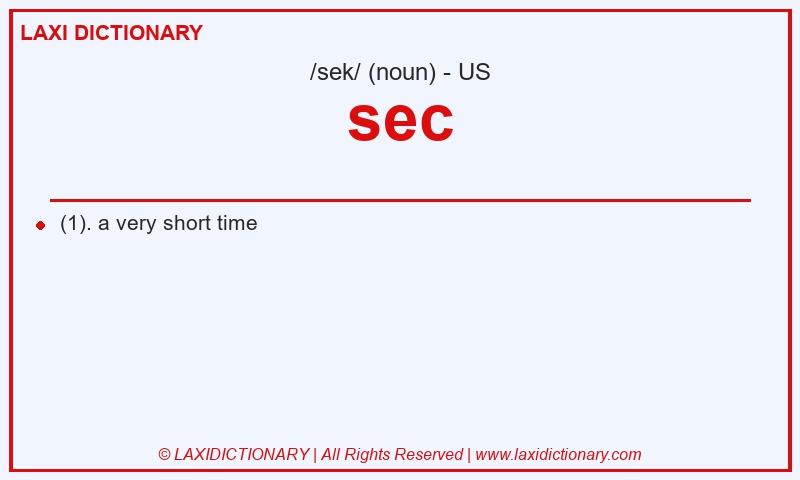 Definition sec in American English