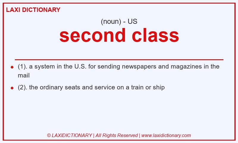 Definition second class in American English