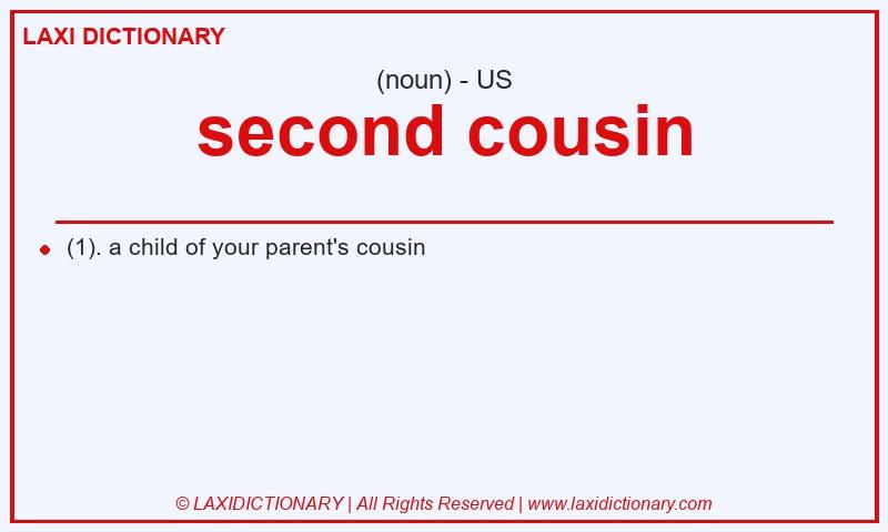 Definition second cousin in American English