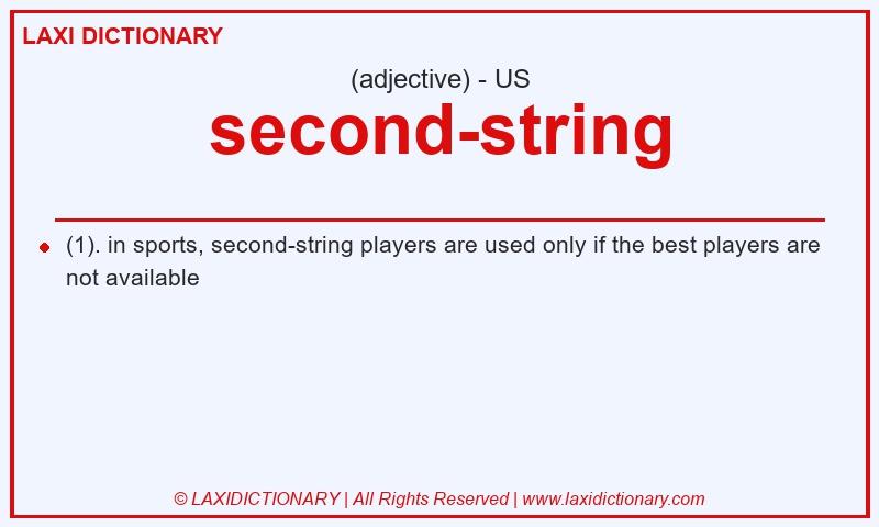 Definition second-string in American English