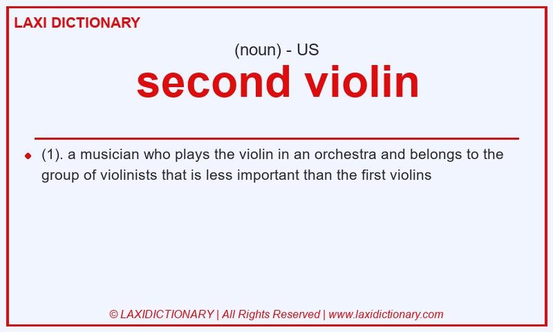 Definition second violin in American English